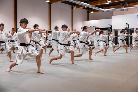 Students training on the instructor course